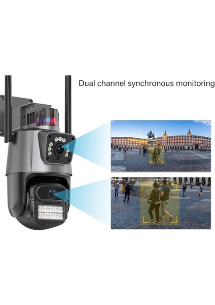 ULT30 8mp Full Hd Ip Kamera Su Geçirmez Hareket Sensörlü Çiftli Gece Görüşlü Outdoor Dış Mekan Kamerası