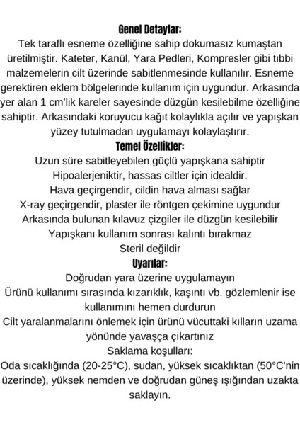 Esnek Tıbbi Flaster 15CM*10 Metre 1 Adet