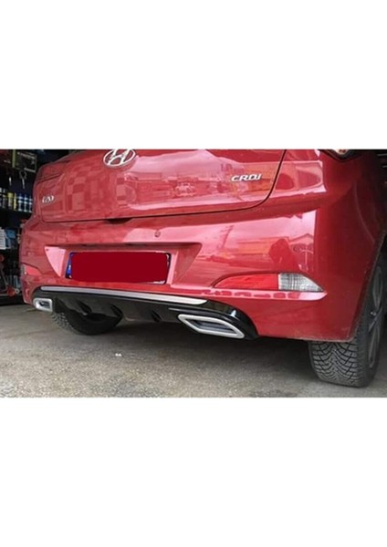 Hyundai I20 Trend Piona Black Difüzör + Krom Egzos Ucu 2014+ Abs Plastik