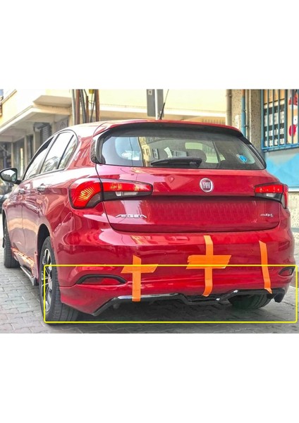 Fiat Egea Hb Arka Ek Mat Siyah Plastik Body Kit Karlık