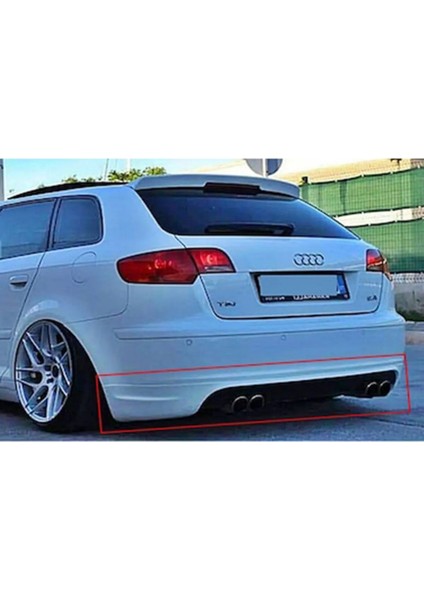 Audi A3 8p 2006-2012 2 Kapı Arka Ek Mat Siyah Plastik Body Kit Karlık