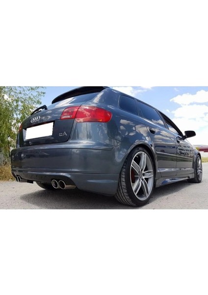 Audi A3 8p 2006-2012 2 Kapı Arka Ek Mat Siyah Plastik Body Kit Karlık