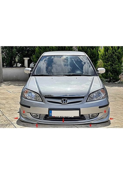 Honda Civic Vtec 2 S2000 Ön Ek 2004 2005 2006 Mat Siyah Plastik Ön Karlık