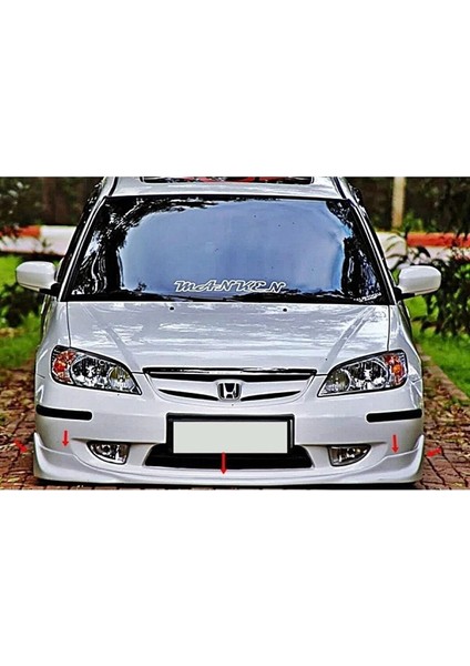 Honda Civic Vtec 2 S2000 Ön Ek 2004 2005 2006 Mat Siyah Plastik Ön Karlık