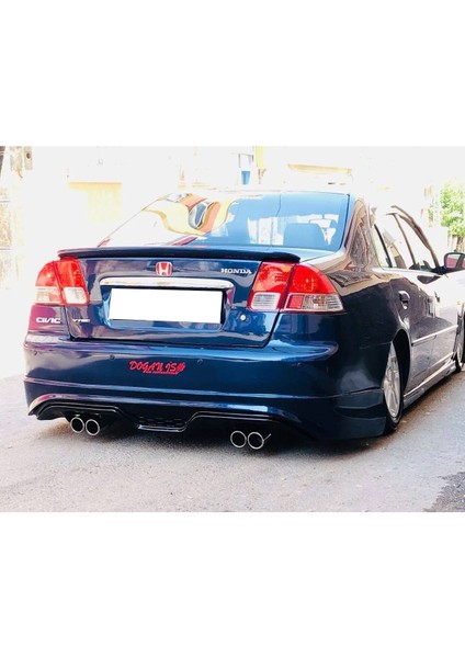 Honda Civic Vtec 2 Makyajlı Custom Arka Ek Mat Siyah Plastik 2004 2005 2006