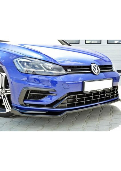 Vw Golf 7.5 R Line Tampon Max Design Ön Lip Piona Black 2017 - 2021