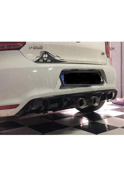 Volkswagen Polo Mk5 R400 Difüzör Parlak Siyah Difizör Plastik 2009 2010 2011 2012 2013