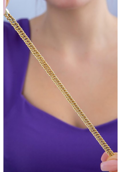 14 Ayar Altın Sık Gurmet Zincir Bileklik 4.90 mm indirimleri