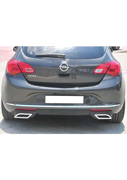 Opel Astra J Makyajlı Hb Sport Difüzör Piona Black + Egzoz Ucu Kromlar 2012 - 2015