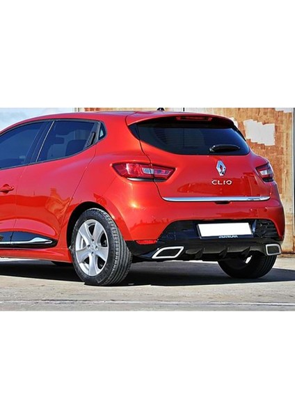 Renault Clio 4 Sport Difüzör Piona Black + Egzoz Ucu Kromlar 2012 - 2016