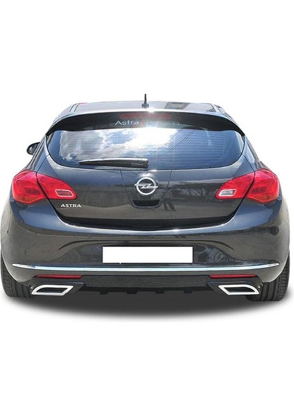 Opel Astra J Hb Sport Piona Black Difüzör + Krom Egzos Ucu 2012- 2015 Abs Plastik