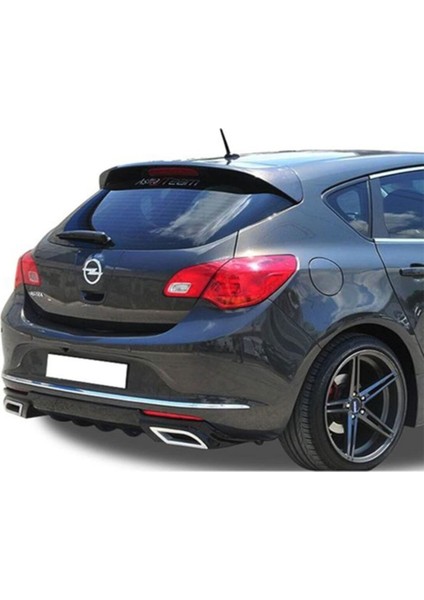 Opel Astra J Hb Sport Piona Black Difüzör + Krom Egzos Ucu 2012- 2015 Abs Plastik