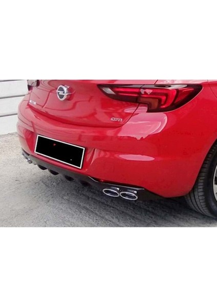 Opel Astra K Opc Piona Black Difüzör + Krom Egzos Ucu 2015+ Abs Plastik