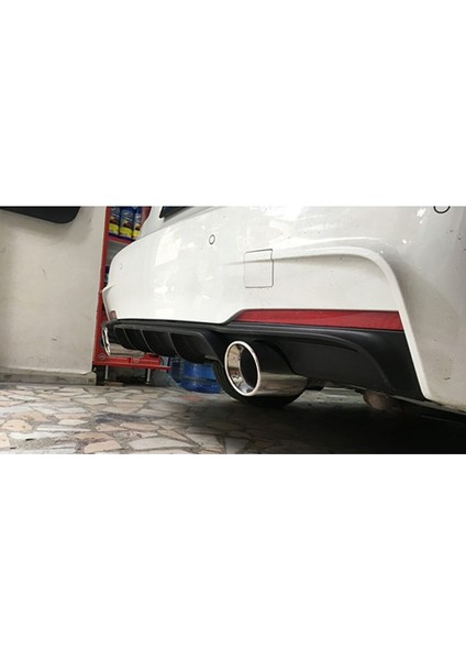 Bmw F32 4 Serisi M Performance Difüzör P Black 2014 ve Üzeri Sağ Sol Tek Egzoz Çıkışlı