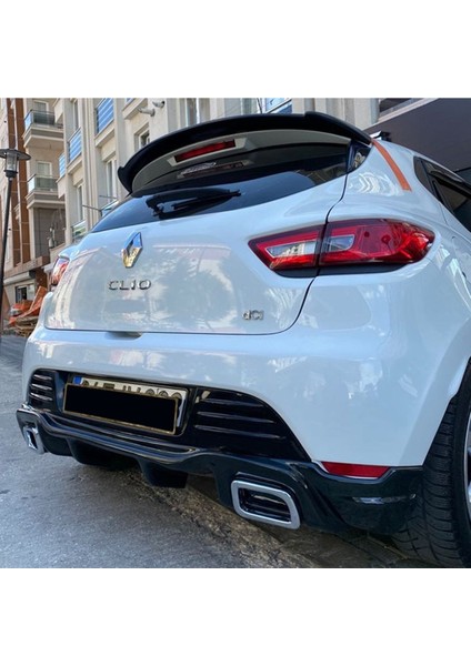 Renault Clio 4 Rs Difüzör Piona Black + Egzoz Ucu Kromlar 2012 - 2016