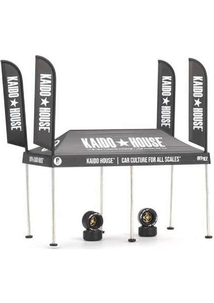 1:64 Diecast Kaido House Tent V1 Minyatür Mini Gt Model Araba Servis Çadırı Seti