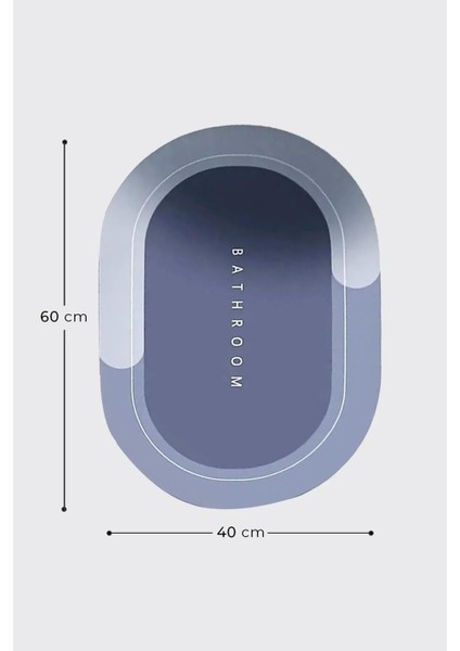 40 x 60 cm Ultra Emici Sihirli Banyo Paspası, Hızlı Kuruyan, Kaymaz Tabanlı