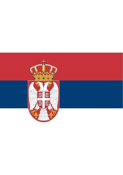 Sırbistan Gönder Bayrağı 70X105 Cm.
