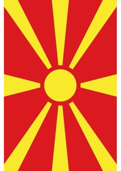 Kuzey Makedonya Bayrağı 30X45 Cm. fiyatları