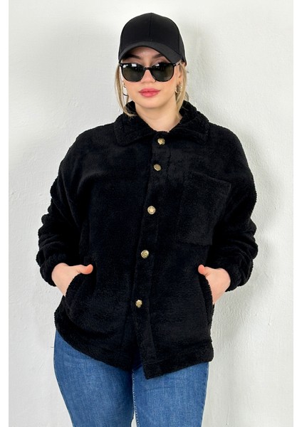 Hırka Bay/bayan Pamukluvwelsoft Peluş Düğmeli Çift Cepli Oversıze Ceket modelleri