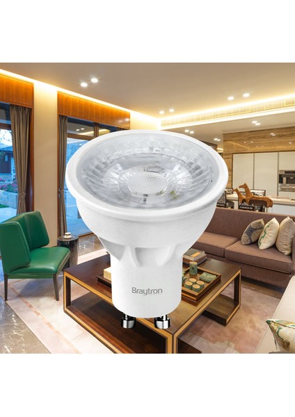 BA25-00450-BRAYTRON 4.5W 3000K Gün Işığı GU10 Lensli LED Ampul 6 Lı Paket