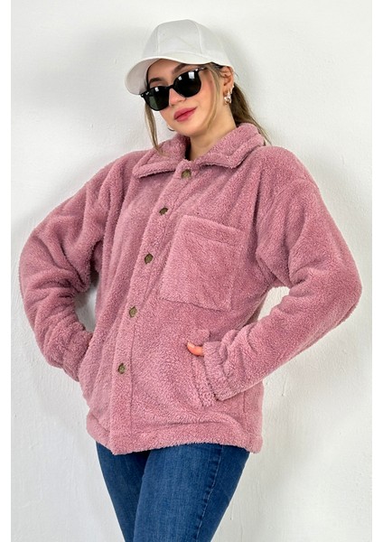 Hırka Bay/bayan Pamukluvwelsoft Peluş Düğmeli Çift Cepli Oversıze Ceket modelleri