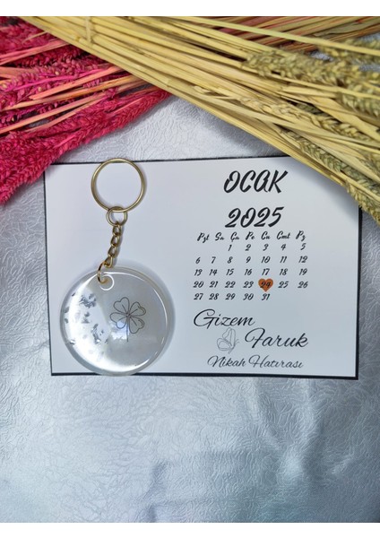 Davetiye Düğün Nişan Söz Anahtarlık Kartlı Davet Yenidoğan Doğum Hediyelik 10 Adet Isim Belirtiniz