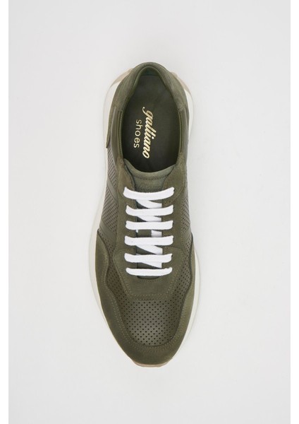 Barselona Hakiki Deri Haki Süet Soft Eva Hazır Taban Sneaker modelleri