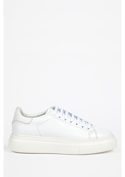 Reus Deri Beyaz Soft Eva Hazır Taban Sneaker