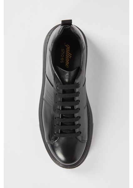 Capri Deri Siyah Napa Eva Hazır Taban Sneaker modelleri