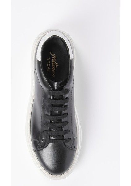 Reus Deri Siyah Antik Eva Hazır Taban Sneaker modelleri