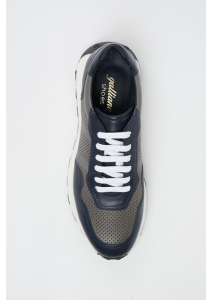 Barselona Hakiki Deri Laci Gri Soft Eva Hazır Taban Sneaker modelleri