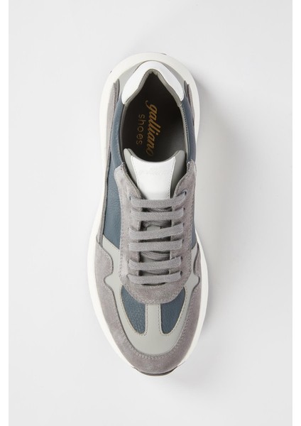 Orlando Deri Gri Süet Floter Eva Hazır Taban Sneaker modelleri