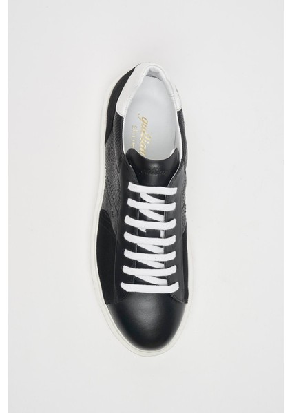 Granada Hakiki Deri Siyah Soft Süet Eva Hazır Taban Sneaker modelleri