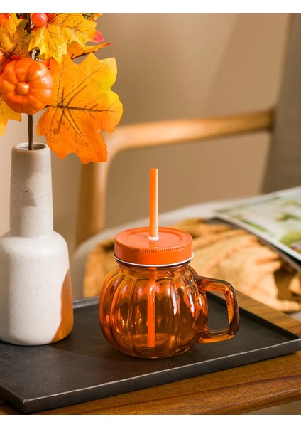 Lcw Home Turuncu Pipetli Cam Kupa 450 ml