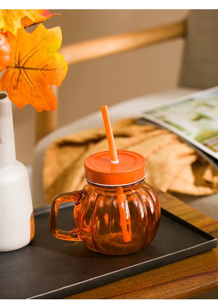 Lcw Home Turuncu Pipetli Cam Kupa 450 ml