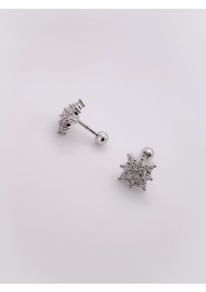 Cerrahi Çelik Piercing Full Taş Detaylı Kuzey Yıldızı Kıkırdak Helix Tragus Piercing (1ADET) modelleri