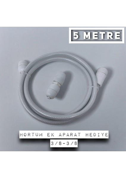 Tekne ve Karavan Duş Hortumu Seti Dış Duş Hortum Ek Aparatı 3/8-3/8