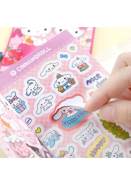 Kuromi My Melodi Cinnamoroll Hello Kıtty Sticker Defter 450 Adet Sticker (1 Adet)