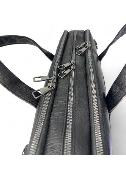 Huflex Hakiki Deri Siyah Laptop & Evrak Portföy Çantası (38 * 26 Cm) modelleri