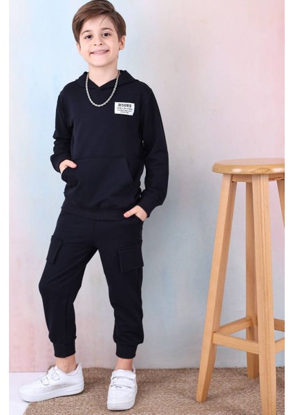 Erkek Çocuk 2 Iplik Mevsimlik Kapüşonlu Alt Üst Takım
