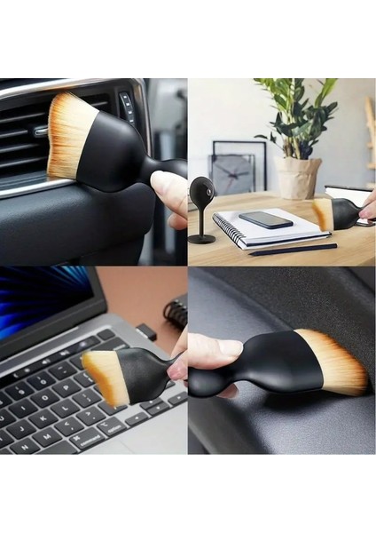 Ultra Yumuşak Kıllı Premium Araç Içi Temizleme Toz Fırçası (9,7cm x 5cm) Araba Klima Temizliği Ince Kıl Detay