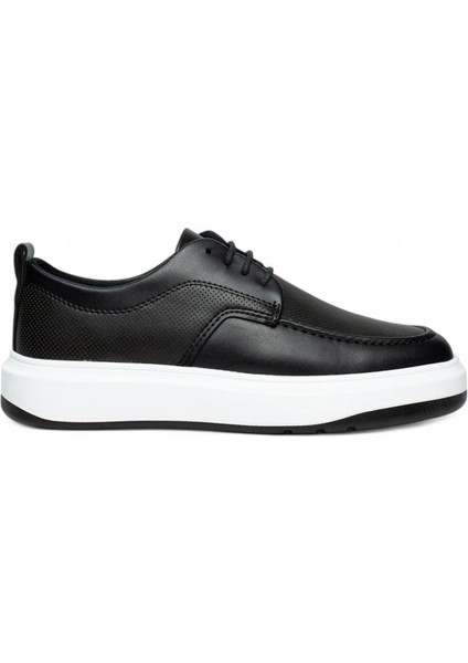Erkek Siyah Beyaz Cilt Comfort Casual