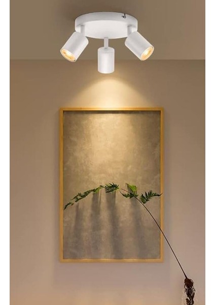 Mylights Spor Modern Üçlü LED Avize Spot Plofonyer Hareketli Avize