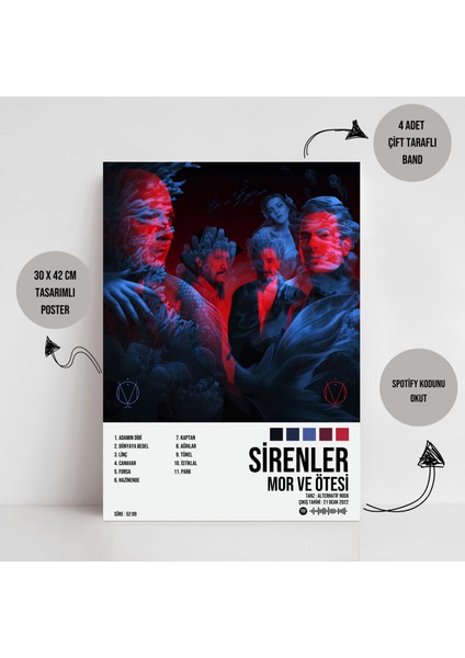 Mor ve Ötesi - Sirenler Albüm / Tasarımlı Poster