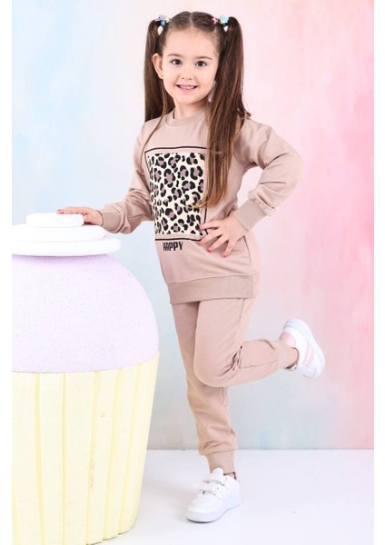 Kız Çocuk 2 Iplik Mevsimlik Baskılı Alt Üst Takım
