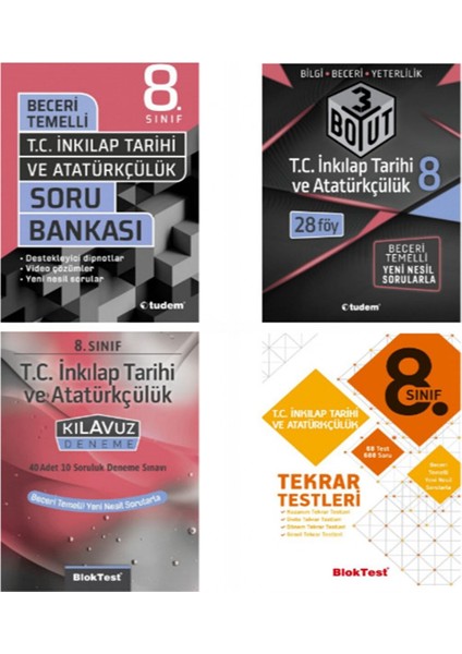 Tudem Yayınları 8.sınıf T.c. İnkılap Tarihi Ve Atatürkçülük Seti