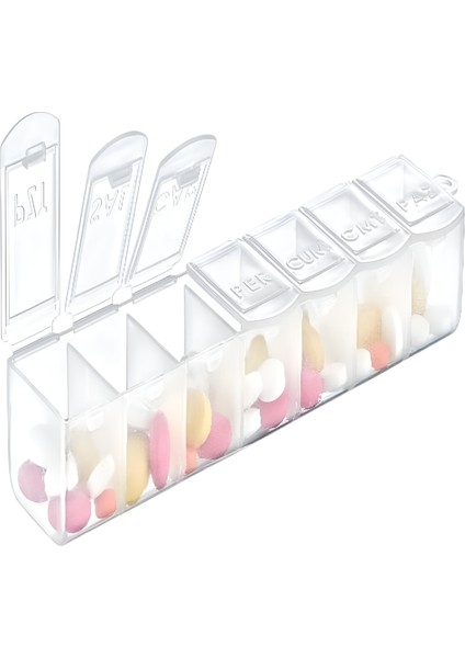 Taşınabilir Ilaç ve Vitamin Saklama Kutusu Haftalık Günlük