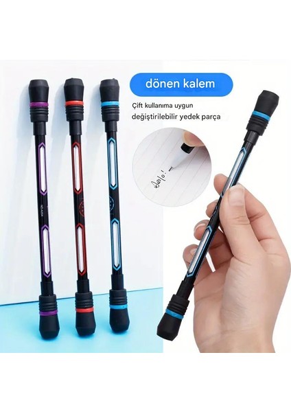 Eğlence Kalemi Süper Denge Kalemi Spinner Pen Gercek Uçlu Döndürme Kalem, Jel Mürekkep