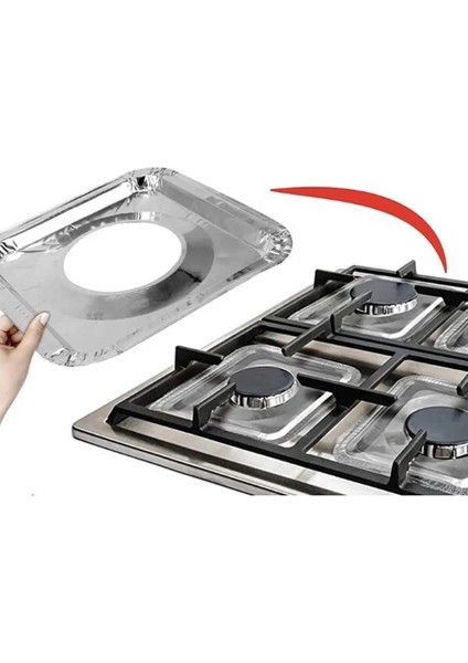 Kare Ocak Üstü Yağ Koruyucu Alüminyum Levha 10'lu Set –23x23 cm fiyatları